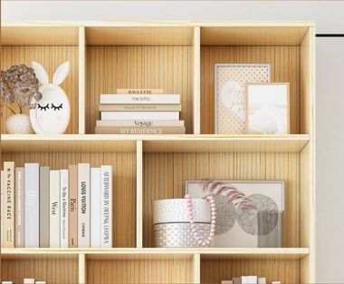 Tủ sách gỗ công nghiệp dạng ô mở linh hoạt - THS 012