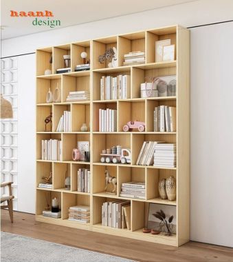 Tủ sách gỗ công nghiệp dạng ô mở linh hoạt - THS 012
