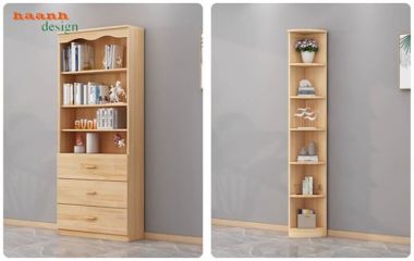 Lý do bạn nên chọn mẫu tủ sách gia đình bằng gỗ sồi ghép thanh-THS 006