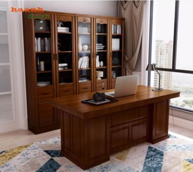 Tủ đựng sách bằng gỗ sơn PU Inchem cao cấp thiết kế Trung Hoa-TSC 007