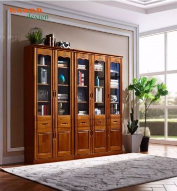 Tủ đựng sách bằng gỗ sơn PU Inchem cao cấp thiết kế Trung Hoa-TSC 007