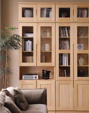 Mẫu tủ sách gỗ đẹp cho phòng làm việc gia đình hiện đại-THS 017