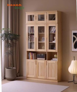 Mẫu tủ sách gỗ đẹp cho phòng làm việc gia đình hiện đại-THS 017