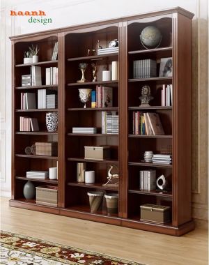 Tủ để sách bằng gỗ cao cấp cho không gian làm việc tại nhà-THS 018