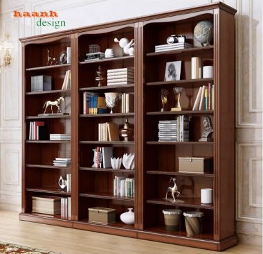 Tủ để sách bằng gỗ cao cấp cho không gian làm việc tại nhà-THS 018