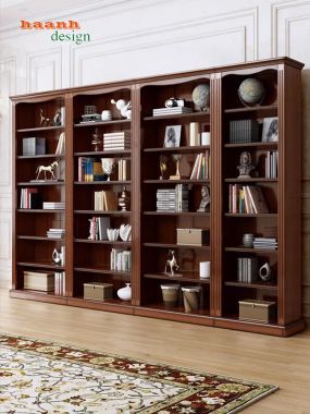 Tủ để sách bằng gỗ cao cấp cho không gian làm việc tại nhà-THS 018