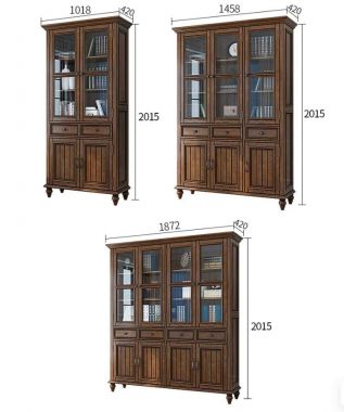 Kệ tủ sách đẹp thiết kế tân cổ điển chuẩn châu Âu-TST 009