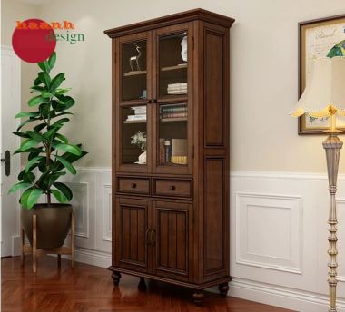 Kệ tủ sách đẹp thiết kế tân cổ điển chuẩn châu Âu-TST 009