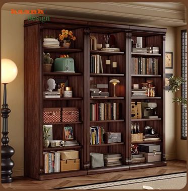 Mẫu tủ sách gỗ đẹp nhập khẩu – Đẳng cấp không gian làm việc-TST 008
