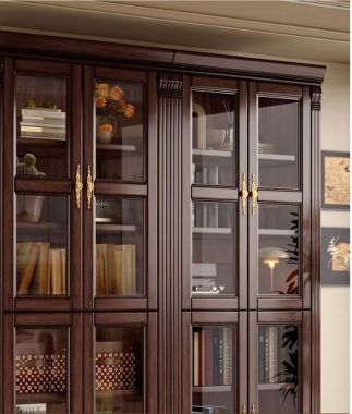 Mẫu tủ sách gỗ đẹp nhập khẩu – Đẳng cấp không gian làm việc-TST 008