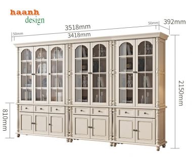 Xu hướng tủ sách gỗ tự nhiên đang thịnh hành năm 2024-TST 001