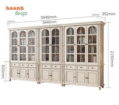 Xu hướng tủ sách gỗ tự nhiên đang thịnh hành năm 2024-TST 001