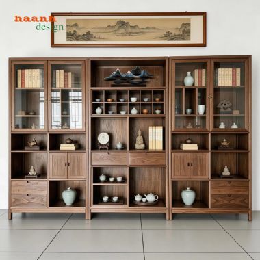 Tủ trang trí phòng khách giả cổ dạng mô-đun - TGC 009