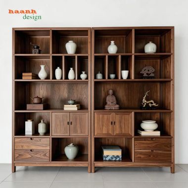 Tủ trang trí phòng khách giả cổ dạng mô-đun - TGC 009