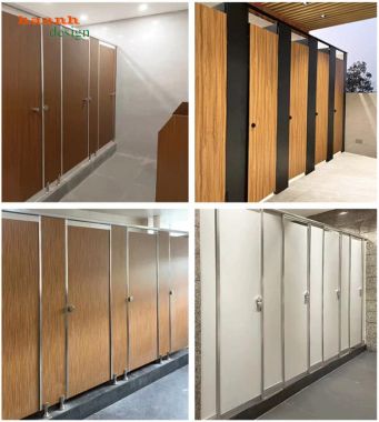 Vách ngăn nhà vệ sinh hiện đại đa dạng màu sắc - VGS 003