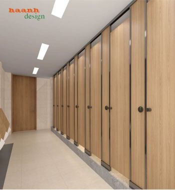 Vách ngăn nhà vệ sinh công cộng thiết kế hiện đại - VGS 004