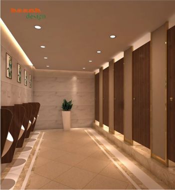 Vách ngăn nhà vệ sinh công cộng thiết kế hiện đại - VGS 004