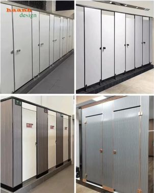 Vách ngăn nhà vệ sinh công cộng thiết kế hiện đại - VGS 004