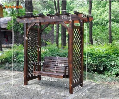 Ghế xích đu gỗ hiện đại – giải pháp thư giãn cho sân vườn-GNT 013