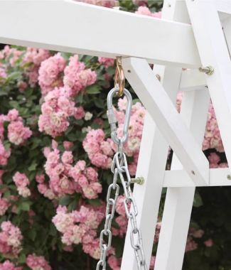 Ghế xích đu gỗ cao cấp gỗ Teak cho sân vườn hiện đại-GNT 015