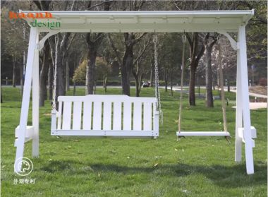 Mẫu xích đu đẹp ngoài trời phong cách gỗ Teak nhập khẩu-GNT 016