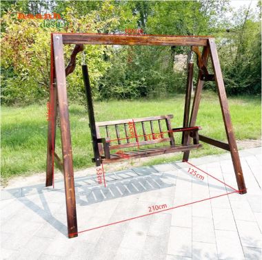 Mẫu xích đu gỗ đẹp sang trọng bằng gỗ teak tự nhiên-GNT 018