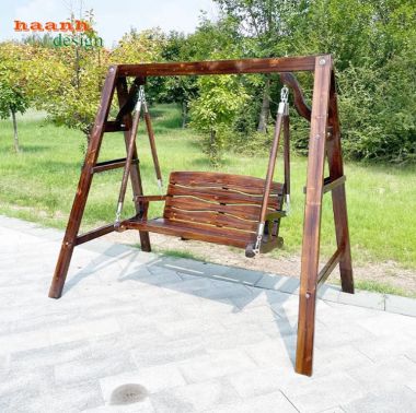 Mẫu xích đu gỗ đẹp sang trọng bằng gỗ teak tự nhiên-GNT 018