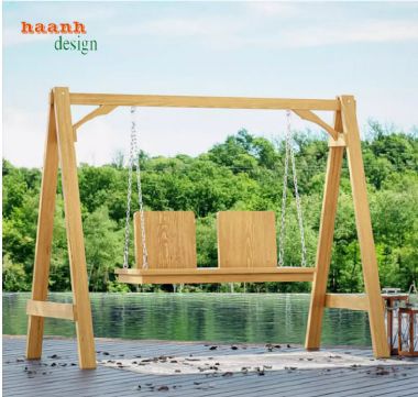 Những mẫu xích đu ngoài trời gỗ teak đẹp 2024-GNT 008