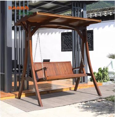 Những mẫu xích đu ngoài trời gỗ teak đẹp 2024-GNT 008