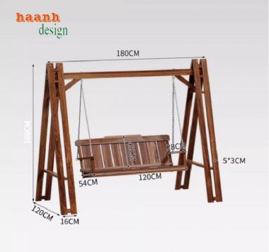 Những mẫu xích đu ngoài trời gỗ teak đẹp 2024-GNT 008