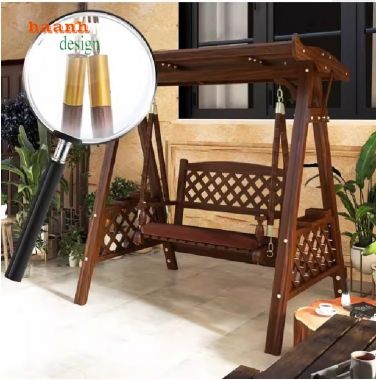 Thưởng thức thư giãn trên xích đu gỗ teak tự nhiên-GNT 009