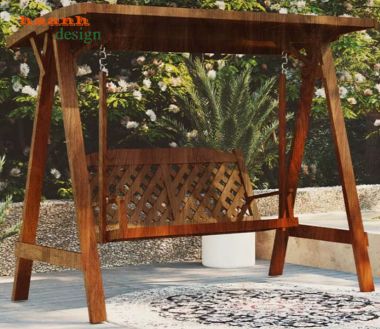 Top mẫu xích đu gỗ teak tự nhiên ngoài trời đẹp nhất hiện nay-GNT 017