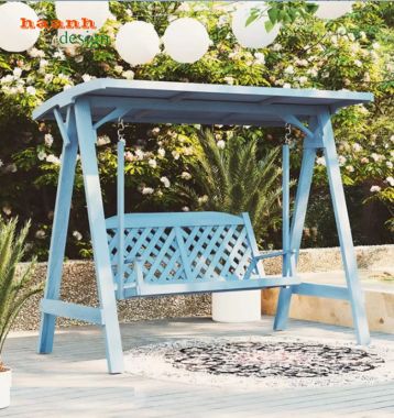 Top mẫu xích đu gỗ teak tự nhiên ngoài trời đẹp nhất hiện nay-GNT 017