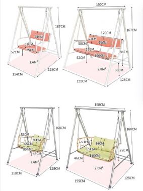 Khám phá xích đu ngoài trời bằng sắt độc đáo-XDT 003