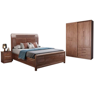 Giường ngủ gỗ tự nhiên hiện đại 