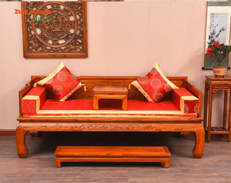 giường la hán đẹp gỗ gõ đỏ cao cấp