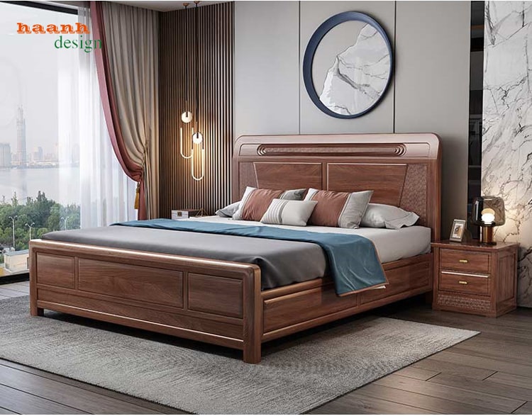 Giường ngủ gỗ tân cổ điển châu âu đẳng cấp sang trọng. GGC 003