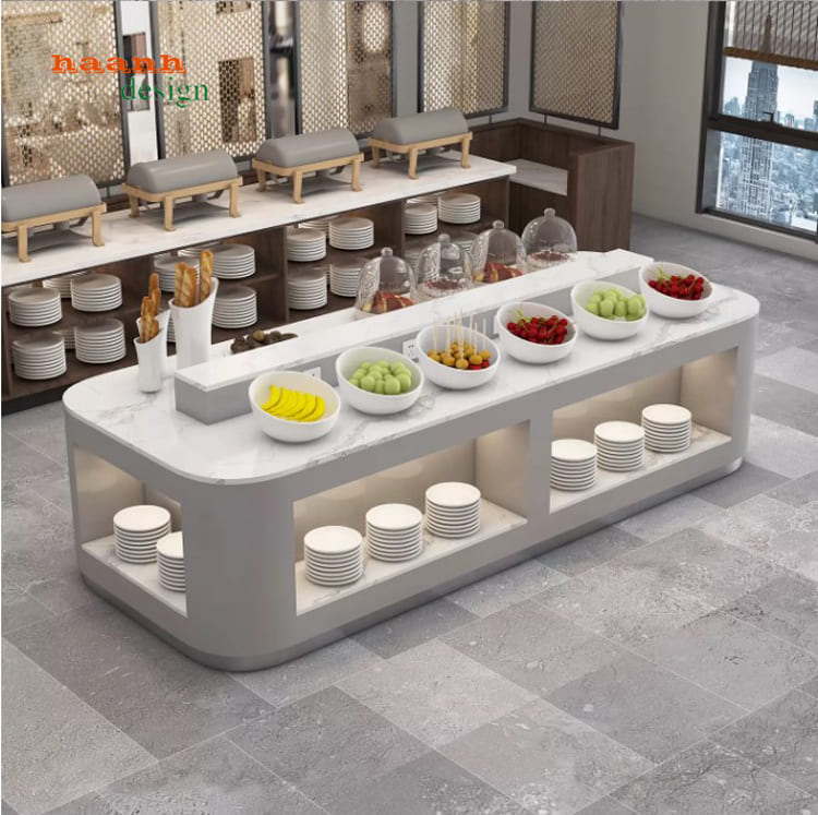 Bàn buffet cao cấp hiện đại cho nhà hàng khách sạn-BFF 008