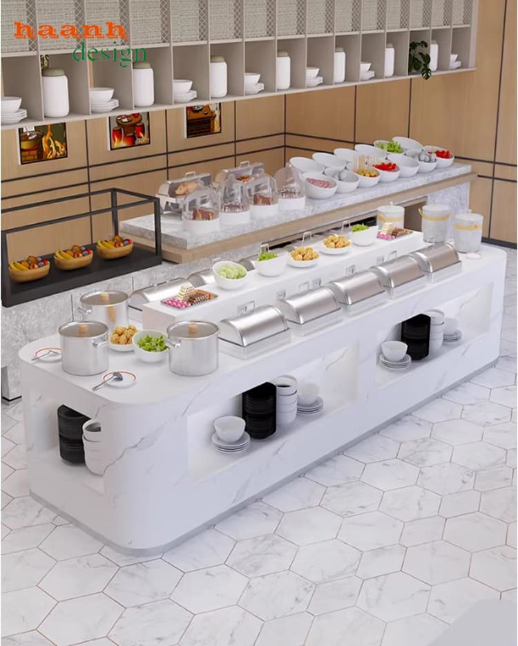 bàn buffet gỗ công nghiệp cao cấp hiện đại