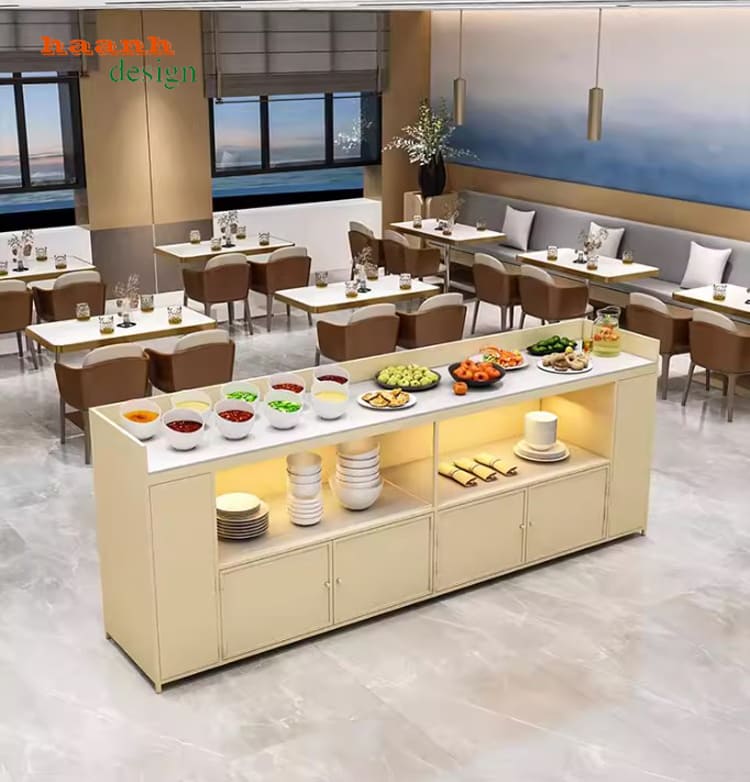 Bàn quầy buffee khách sạn chuẩn không gian nhà hàng,khách sạn-BFF 006
