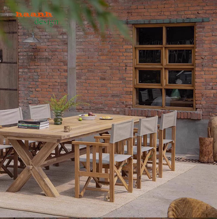 ghế gỗ sân vườn đẹp cho biệt thự