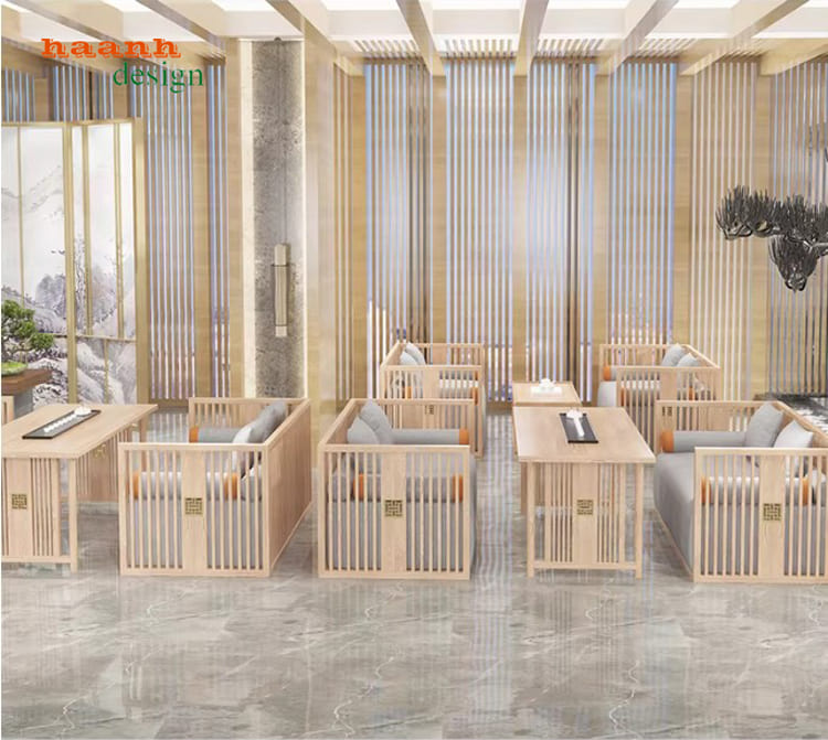 bàn gỗ nhà hàng sơn PU Inchem