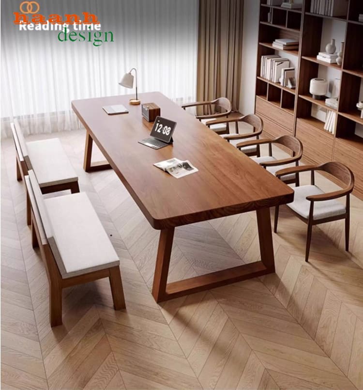bàn hội thảo gỗ tự nhiên cao cấp