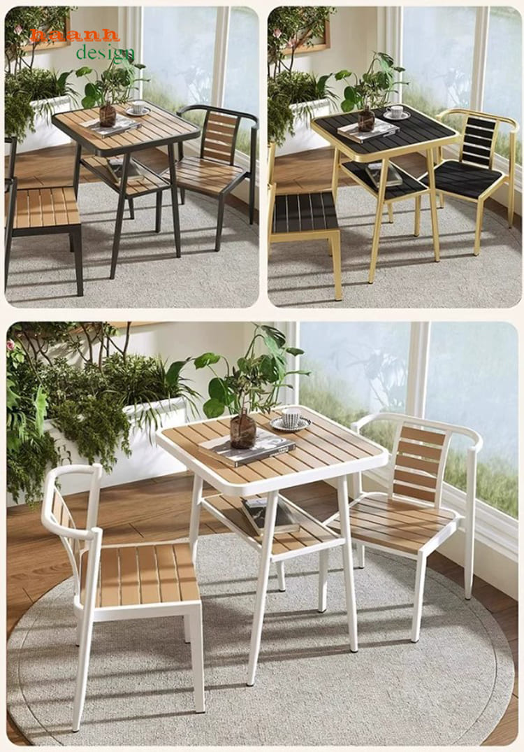 Bộ bàn ghế sắt ngoài trời cao cấp sân vườn