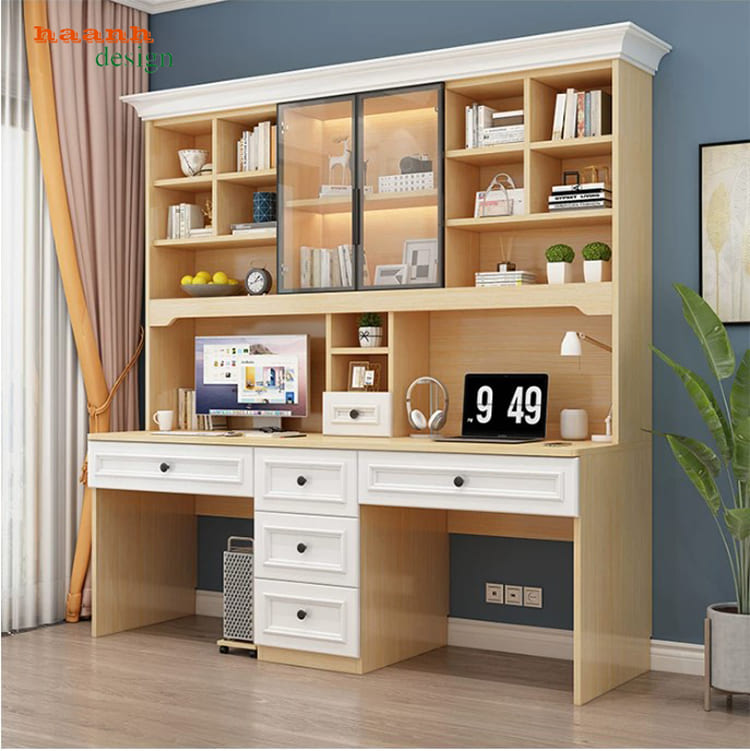 bàn học đôi cho bé gỗ công nghiệp chống ẩm