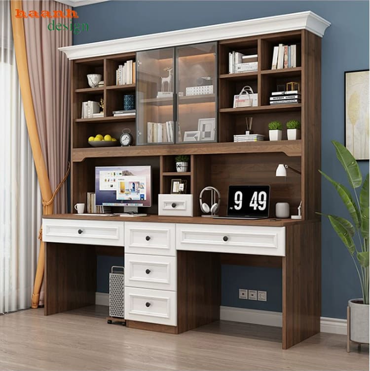 bàn học đôi cho bé trai phong cách hiện đại