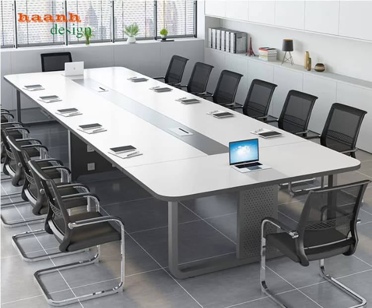 Bàn họp chân sắt đẹp hiện đại cho văn phòng chuyên nghiệp