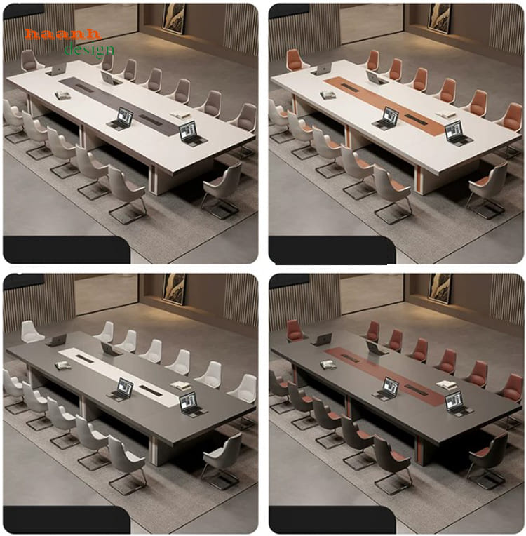 Phương án phối màu bàn PHH 018 Các phương án màu bàn họp gỗ công nghiệp hiện đại PHH 018