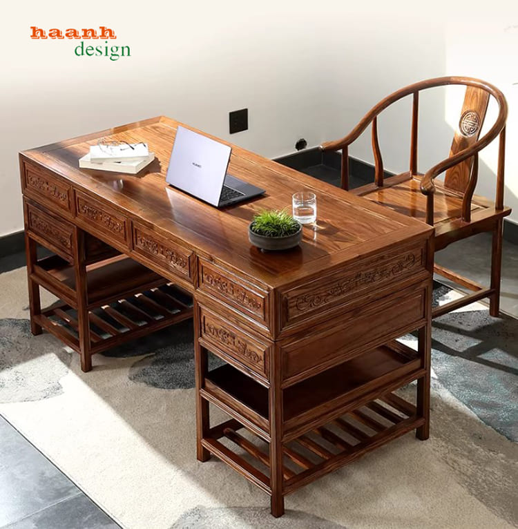 bàn làm việc lãnh đạo kiểu trung hoa đẹp