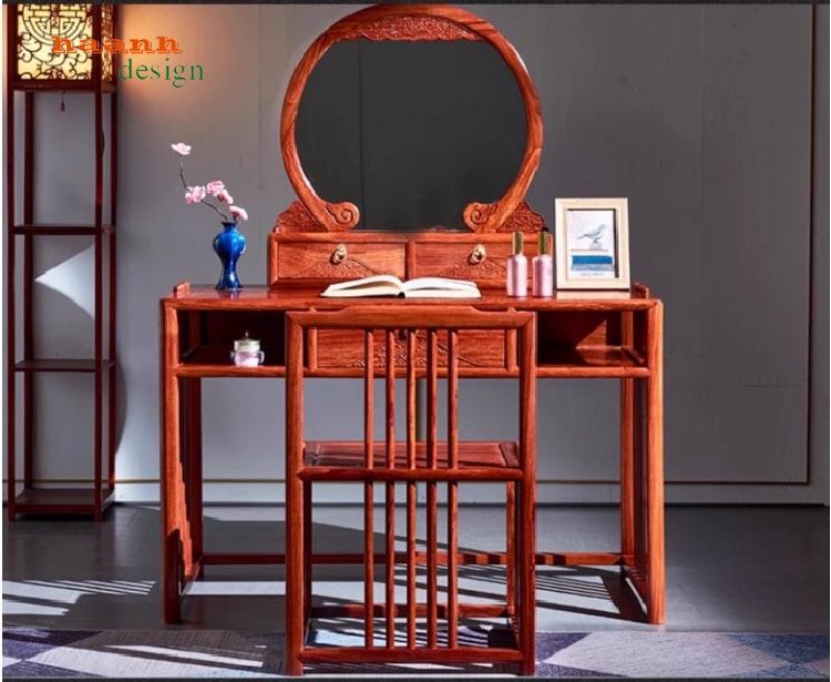 bàn gỗ trang điểm gỗ hương tự nhiên cao cấp